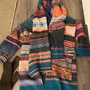 Free People Boho Multicoloured Cozy Sweater XS/S
